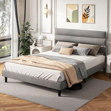 Full Size Bed Frame with Headboard & 4 Drawers
