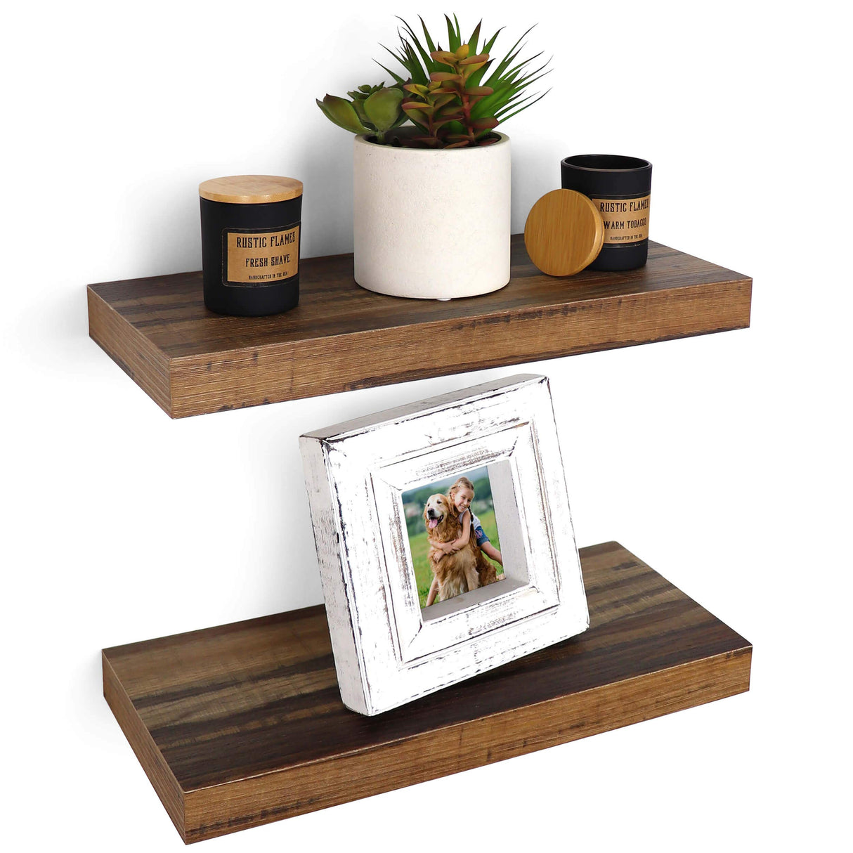 Floating Shelves, Wall Hanging Shelf Set, Rustic for Bedroom Living Room Kitchen Bathroom Décor