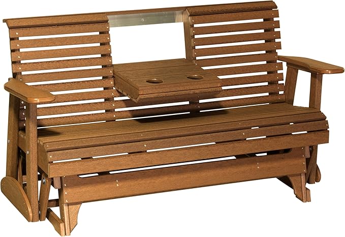 5' Plain Double Glider Bench, 2 Person Glider Chair, 2 Seat Outdoor Glider, Outdoor