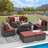 PE Wicker Patio Furniture Set Sectional High Back Large Size Sofa Sets