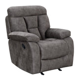 Bogata Glider Recliner Chair, 40" L x 40" W x 43" H, Mushroom