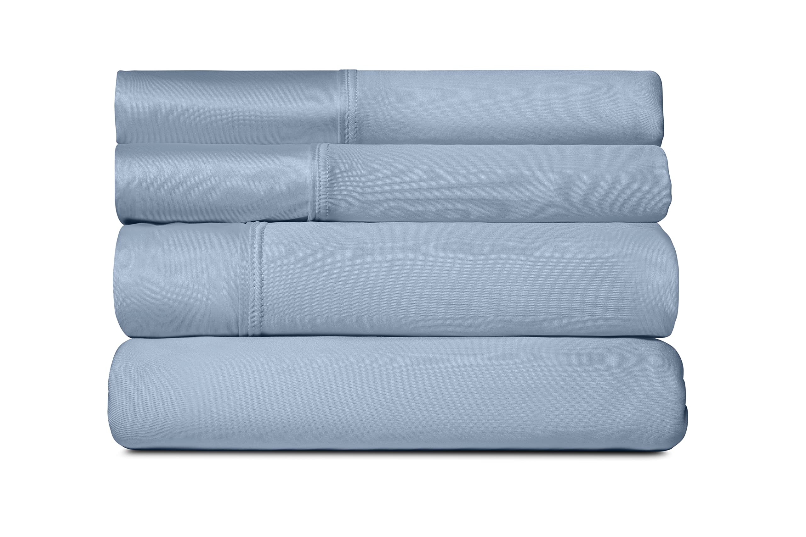 Active Comfort Sheet Set,Ultra-Soft, Breathes Better Than Cotton - Blue Sky