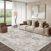 8x10 Area Rugs for Living Room, Machine Washable Non Slip Vintage Retro Rugs,
