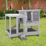 Rabbit Hutch / House Large Bunny Cage, Indoor Outdoor (Style1)