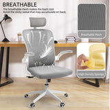 Office Chairs, Ergonomic Office Chair, Computer Chair with Adjustable Headrest,