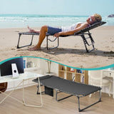 Outdoor Folding Chaise Lounge Chair for Outside, Patio, Beach, Pool