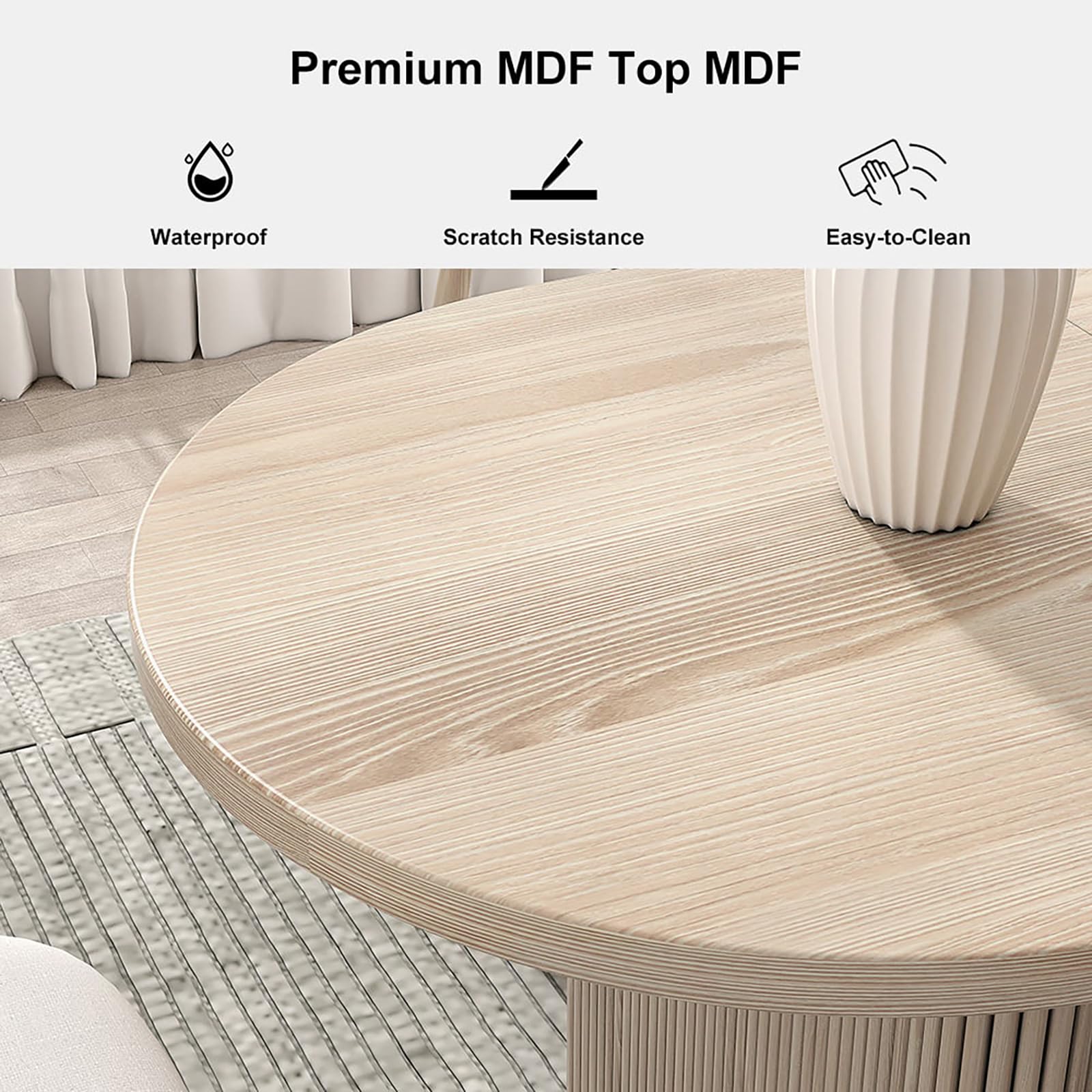 63"-79" Extendable Dining Table for 4 6 Person