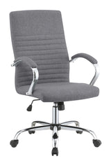 Upholstered Casters Grey and Chrome Office Chair, 23"" w x 28"" d x 42-46"" h (881217)