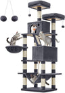 Large Cat Tower with 13 Scratching Posts 2 Perches