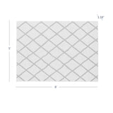 Modern Solid Ivory White Area Rug 5' x 8' - Indoor Outdoor Bohemian Accent