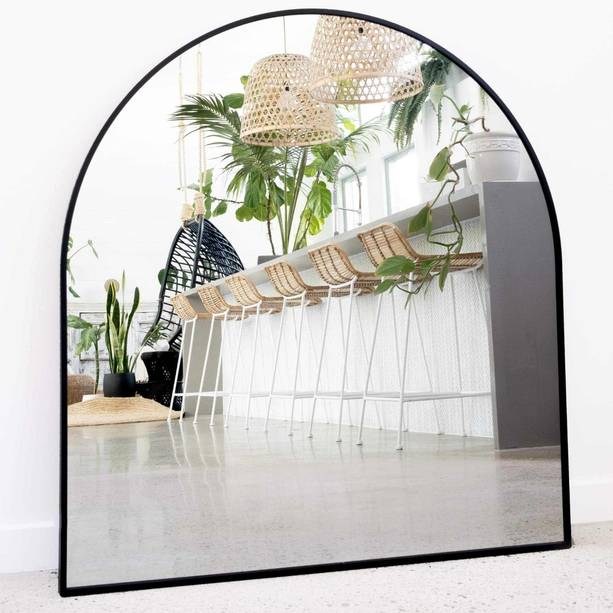 Black Arched Mirror,  Black Arch Mirror Décor Entry Way Mirror