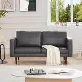 65" Loveseat Sofa, Mid Century Modern Couch with Solid Wooden Frame