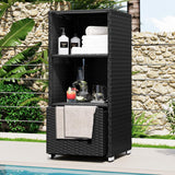 outdoor Towel Cabinet, Pool Accessory Storage Organizer, Freestanding Waterproof