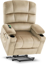 Dual Motor Power Lift Recliner Chair with Massage and Heat for Elderly People