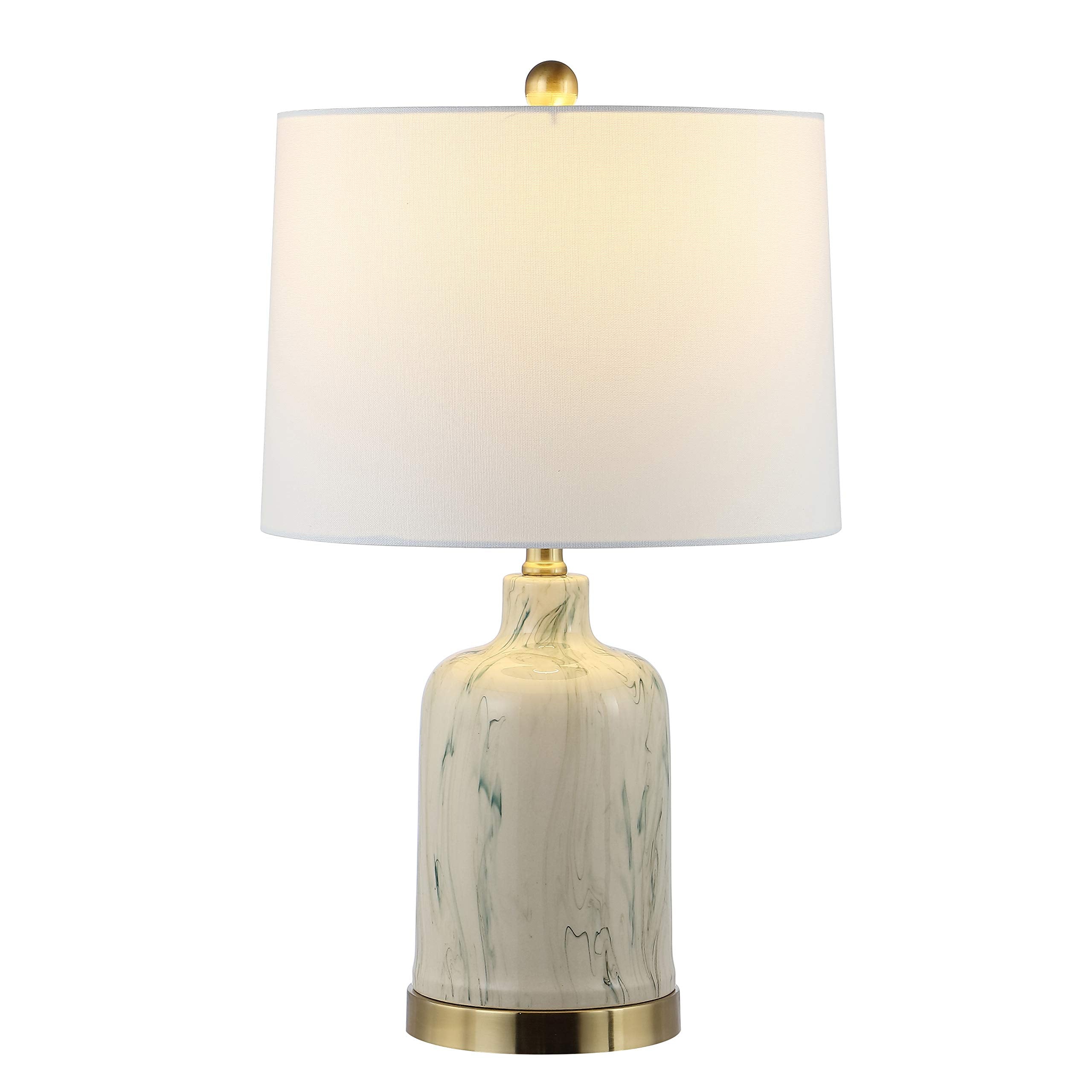 Lighting Collection Sage Grey Ceramic 24-inch Bedroom Living Room Home Office Desk