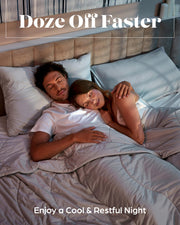 Cooling Comforter Queen Size Luxury Cooling Duvet Ultimate Cooling Comforter for Night Sweats Cool Comforters for Hot Sleepers Ideal Menopause Blanket for Incredible Rest (Queen, Light Grey)