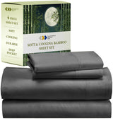 Rayon from Bamboo Sheets King Size Set, Luxury Cooling Sheets King Size Bed,