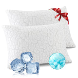 Cooling Pillows for Sleeping 2 Pack, Adjustable Shredded Memory Foam Pillows Standard