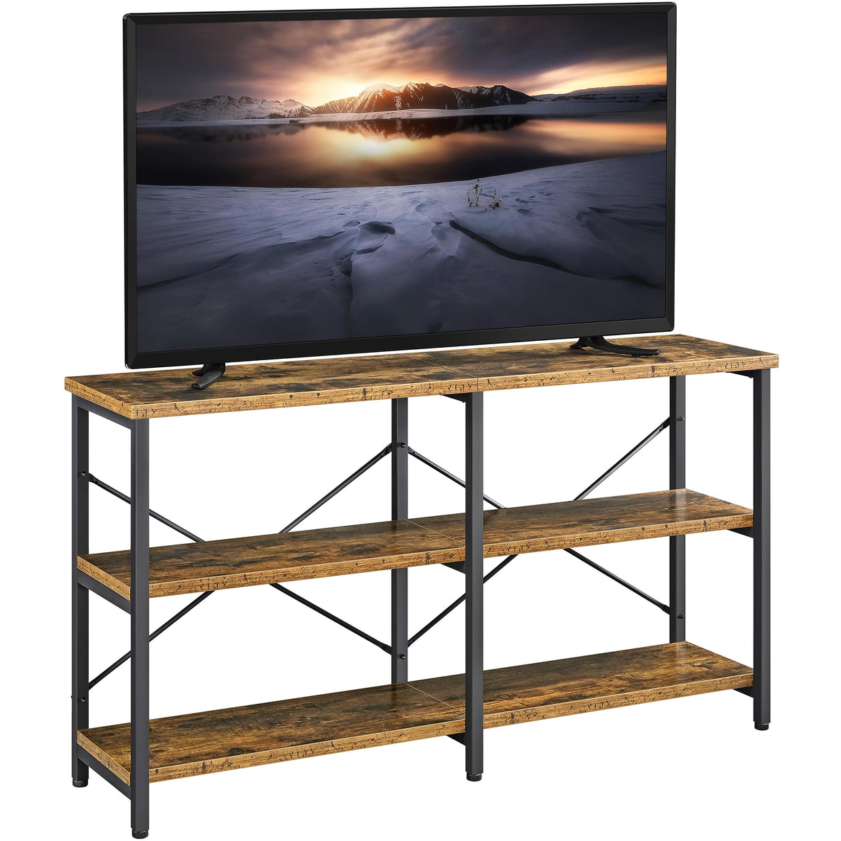 TV Stand for TV up to 65 Inch, 55 Inch Media Console Table with 3-Tier Storage