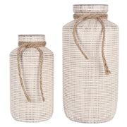 Farmhouse Vase for Home Decor, Decorative Ceramic Vase for Pampas Grass