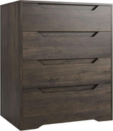 Modern 4 Drawer Dresser, Chest of Drawers with Storage, Wood Storage