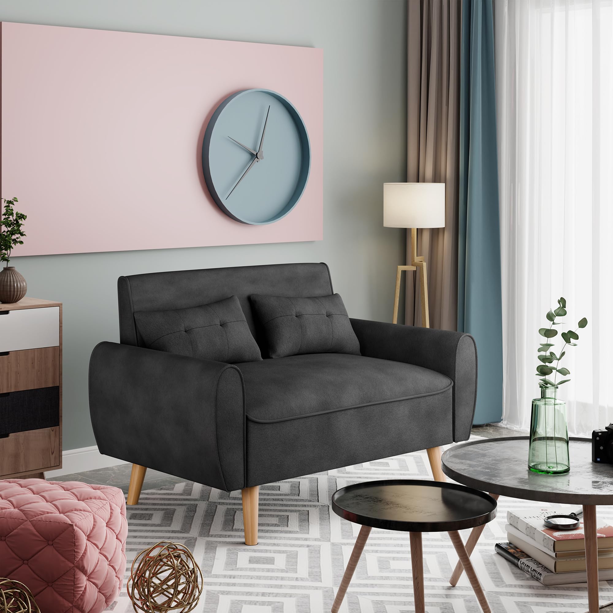 47" Small Modern Loveseat Sofa