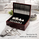 Felt Lined Flatware Storage Chest with Drawer,