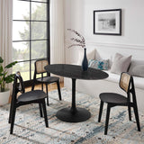 Lippa Dining Table, 54", Black Black