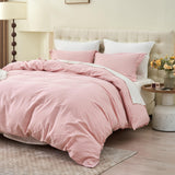 French Linen Duvet Cover Set  (1 Comforter Cover,1 Pillowcase)