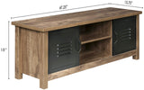 Range Locker TV Stand Entertainment Center, Oak