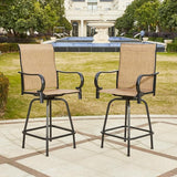 Outdoor Bar Stools Set of 4, 360° Swivel Bar Height Stools