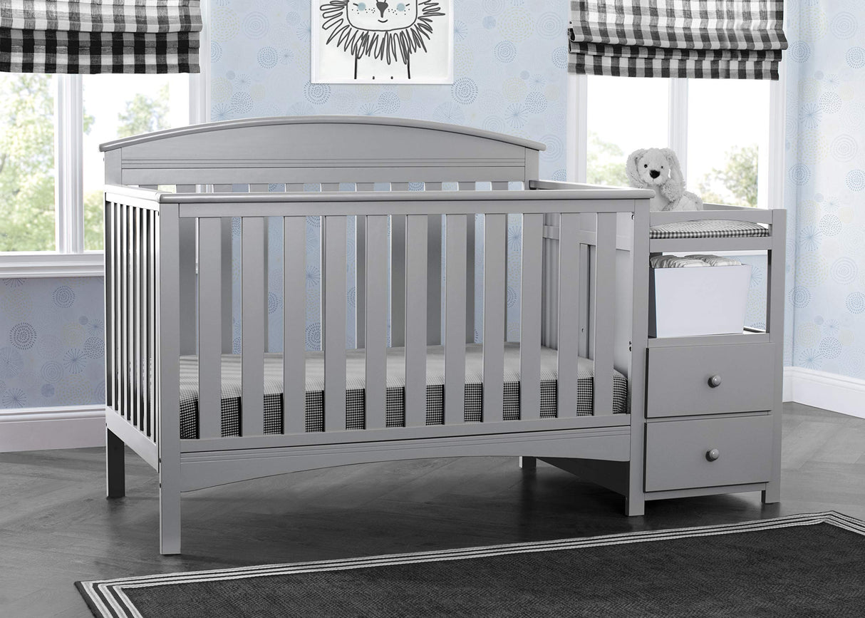 Abby Convertible Crib and Changer, Grey