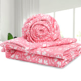 Microfiber Flannel Sheet Set -Luxury Printed 4 Piece Bedding Collection