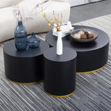 Black Coffee Table Side Table End Table for Living Room