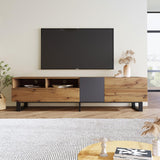 Modern TV Stand for 80'' TV, 70.9" Entertainment Center with Storage & Drawers