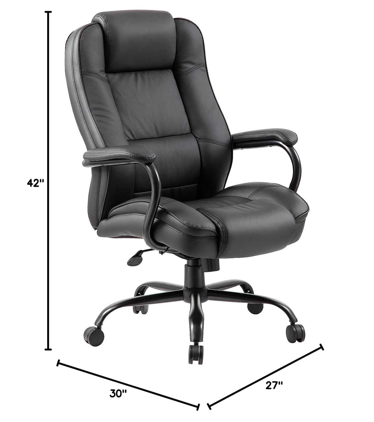 Heavy Duty Executive Chair with 350lbs Weight Capacity in Black