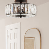 Glam Ceiling Light Fixture - Semi-Flush Mount, Oil Rubbed Bronze