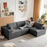 104" Cloud Couch, Modular Sectional Sofa Couch, L-Shape Upholstered Couches Modern