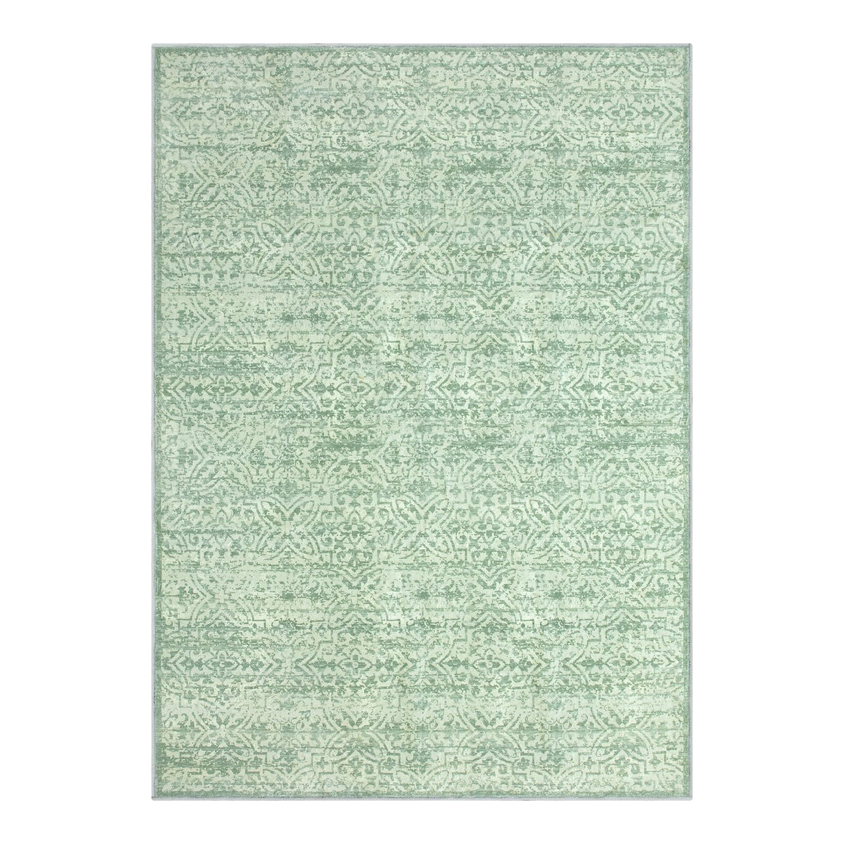 Lahome Sage Green Living Room Rug, Boho Area Rugs 5x7 Soft Green Rug Washable Large Stain Resistant Area Rug Non Slip Indoor Floor Carpet for Bedroom Living Dining Room Decor