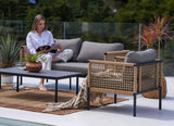 4-Piece Outdoor Conversation Set, Wicker Patio Furniture Set