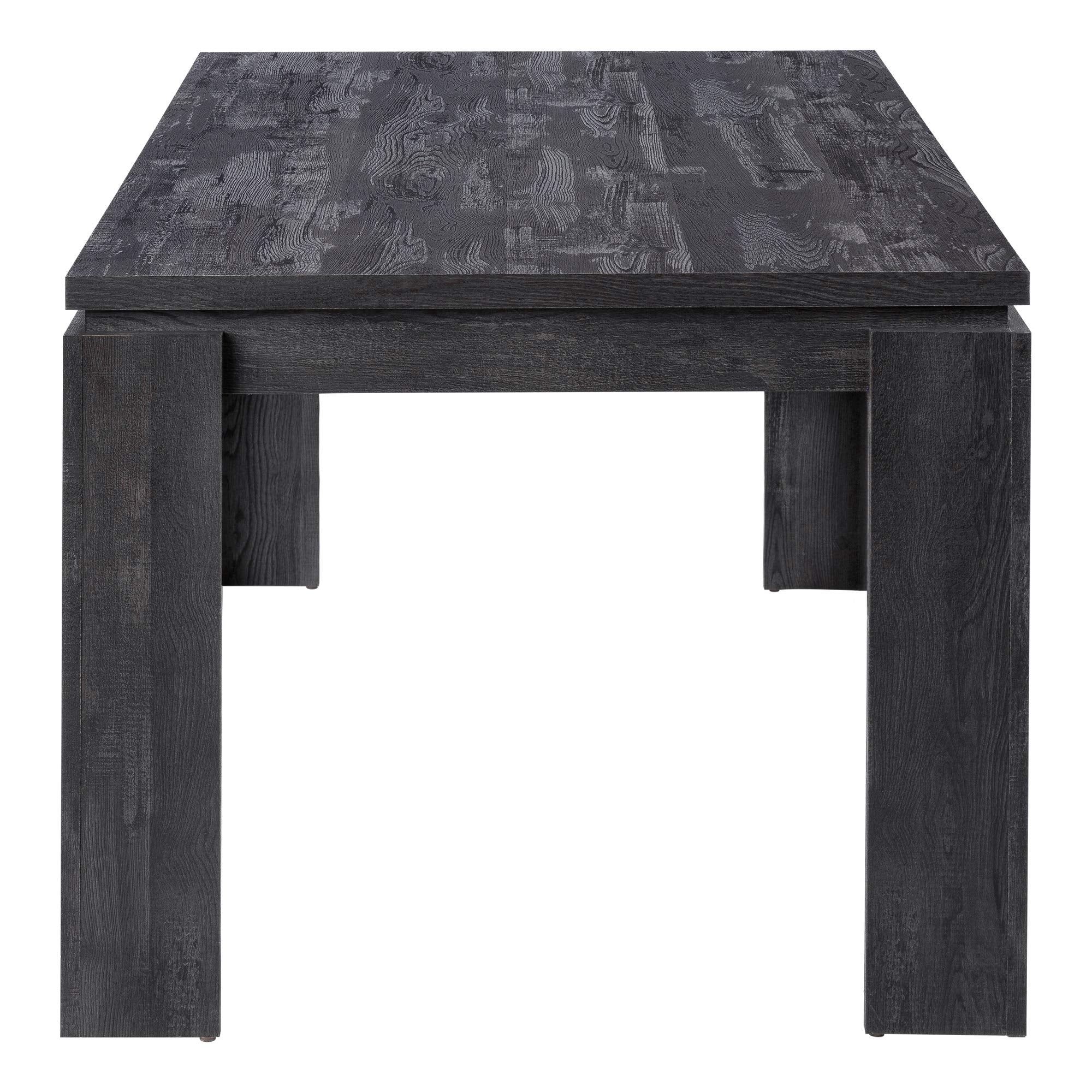 36"X 60" / BLACK RECLAIMED WOOD-LOOK Dining Table