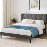 cm, Height 30 cm, Padded Bumper with Headboard, Wooden Slatted Base, Dark Grey