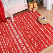 Christmas Red Rugs for Living Room 5x7 Area Rug Moroccan Neutral Carpet Non-Slip