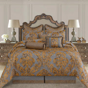 9-Piece King Comforter Set - European Jacquard Bedding with Shams & Bedskirt