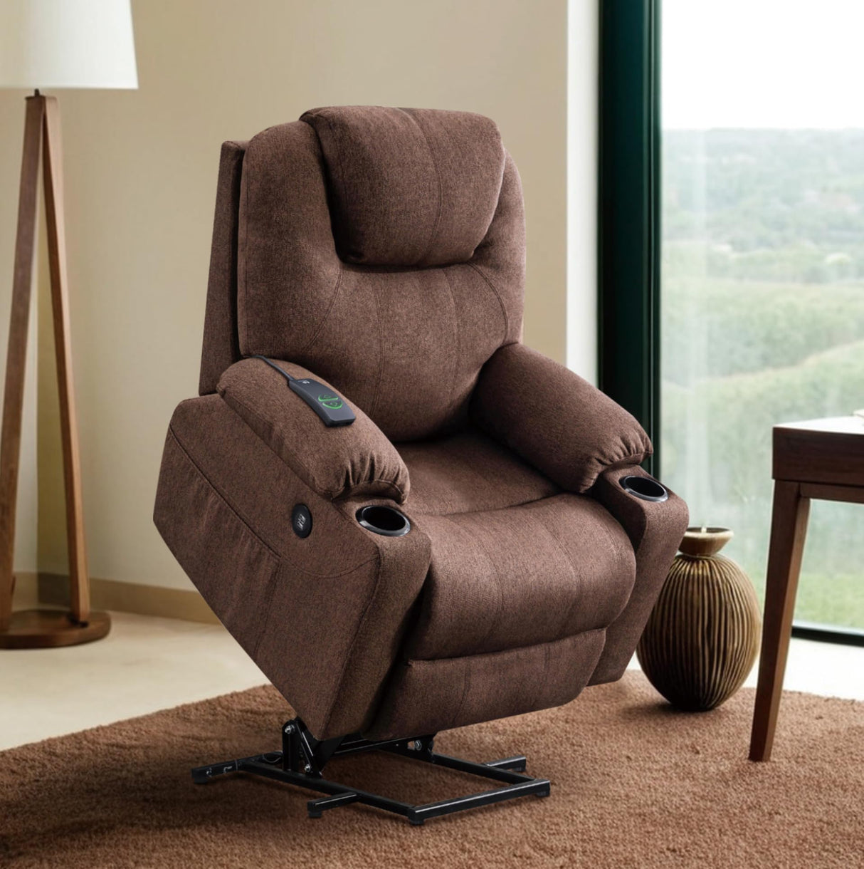 Medium Power Lift Recliner Chair Sofa with Massage and Heat for Elderly