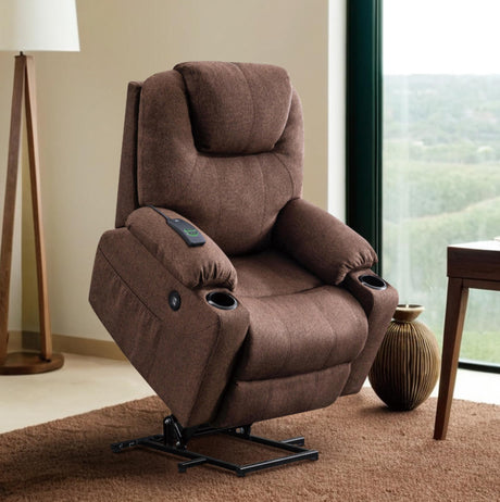 Medium Power Lift Recliner Chair Sofa with Massage and Heat for Elderly