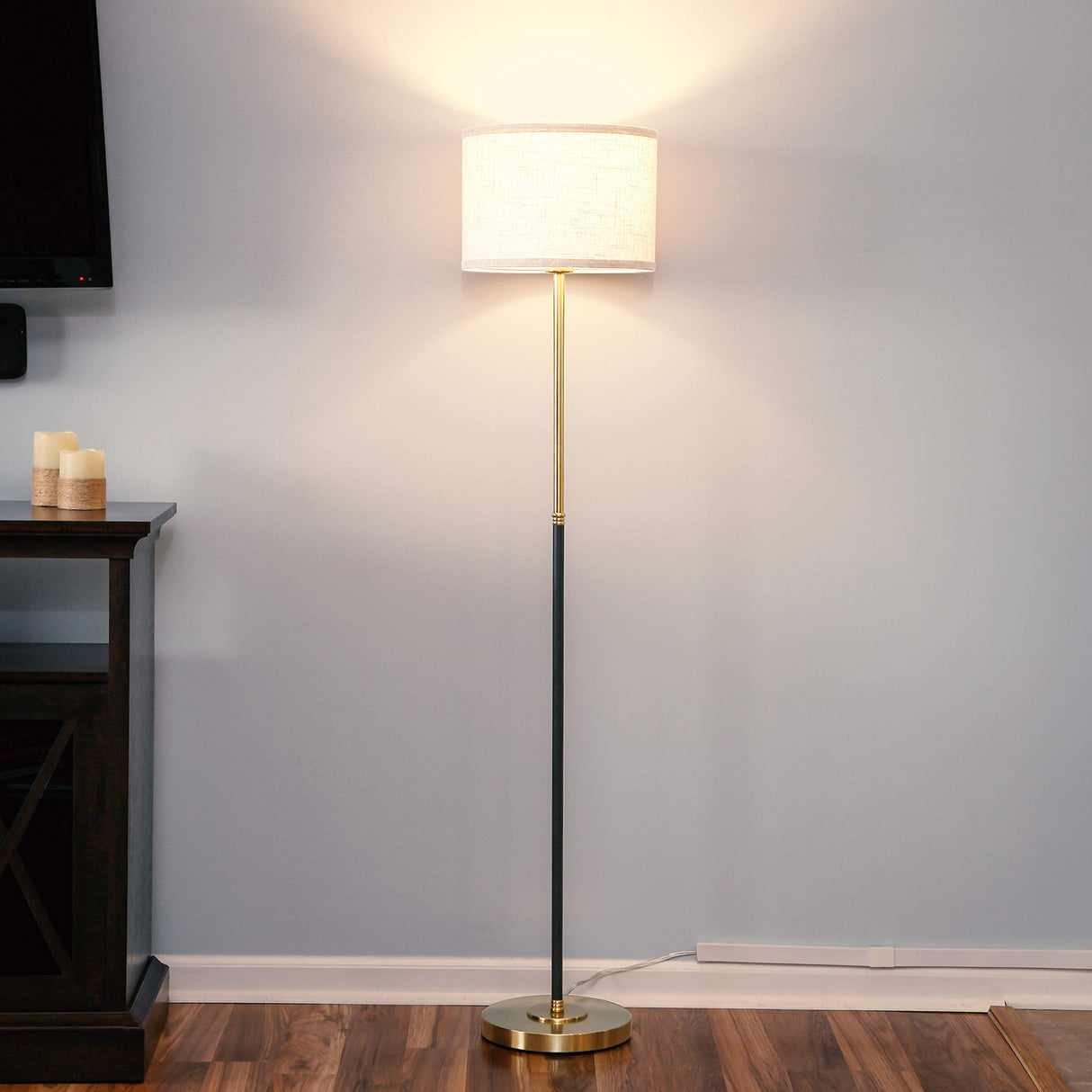 Emery LED Floor Lamp, Mid-Century Standing Lamp for Bedroom Reading, Modern Lamp