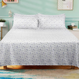 6 Piece Printed King Size Bed Sheets, Extra Soft Brushed Microfiber 1800 Bedding Pattern Sheets,