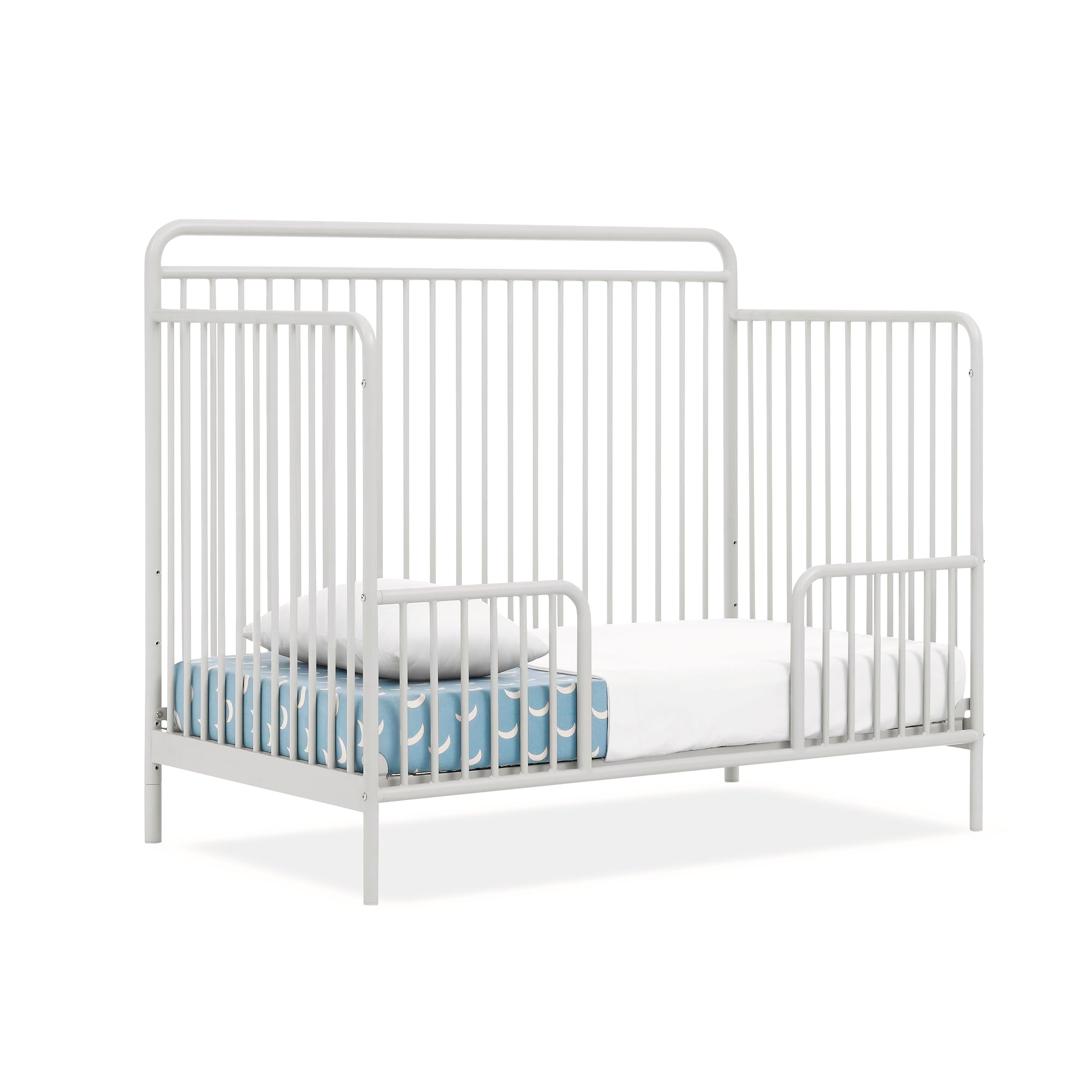 Children Hayden 5-in-1 Convertible Metal Crib, Warm Gray
