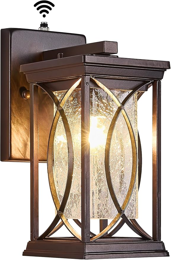 Oil Rubbed Bronze Outdoor Sconce Dusk to Dawn Exterior Light Fixtures Wall Mount Porch Light Modern Outdoor Wall Light